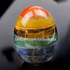 7 Chakra Healing Balancing Crystal Stone Bonded Egg Hem Office Decor Presenter Handgjorda Polerad Rainbow Meditation Spirit Gemstone Skulptur Bildskärm