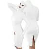 Artı Boyutu S-6XL Seksi Kapşonlu MIDI Bodycon Elbise Kadın Cadılar Bayramı Korkunç Cosplay Kostüm Yenilik Kedi Maskeli Geri Fermuar Elbise