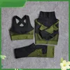 Fitness Passar Yoga Kvinnor Outfits 3PCs Set Zipper Långärmad Sport Pant Bra + Seamless Leggings Workout Running Wear Gym Ställ Y057 366 x2