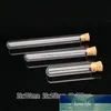 5pcs Outer Diameter 202530mm Transparent Round Bottom Glass Test Tube with Cork Stopper lab Flat mouth thickened Glass Vial1931977