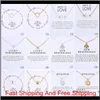 New Arrival Dogeared Necklace With Gift Card Elephant Pearl Love Wings Cross Key Zodiac Sign Compass Lotus Pendant For Women Fashion P Qpc9L