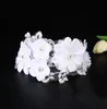 Trendiga blommor pannband tiara stora flickor hår smycken handgjorda pärlor rhinestones bröllop brud hår tillbehör a84922129849