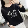 Sudadera Mujer Frühling Plus Größe Sweatshirt Frauen Cartoon Charakter Stickerei Winter Pullover Herbst Kleidung Damen Kleidung 210805