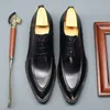 Италия дизайнерские мужчины платье обувь натуральные кожаные кружева мужская обувь для костюма стальная защита заостренный носок формальные свадебные туфли F27