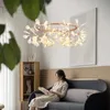 Postmodern Firefly Leaf Chandelier Living Room Pendant Lamps Bedroom Romantic Creative Nordic Restaurant Bar Lights Branch Round