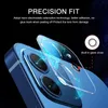 3D Full täckningsskärmsskydd Rensa transparent kameralins tempererat glas med flashcirkelskydd för iPhone 14 Pro Max 14pro 13 11 11Pro 12 mini 12pro
