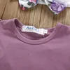 Giyim Setleri Yürümeye Başlayan Çocuklar Bebek Kız Giysileri Set Romper Bodysuit + Çiçek Baskı Şort Suits Doğan Kız Kıyafet Ropa Bebes Meisjes Kleding