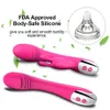 Kraftfull G-Spot Dildo Vibrator för Women Clitoris Stimulator USB Female Masturbator Goods Soft Silicone Sexleksaker för vuxna 18p0804