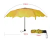 3d girasole stampa tre ombrello pieghevole pioggia donne pongee ombrello soleggiato e piovoso anti uv sentirsi a proprio agio 210223
