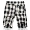 Summer Men's Bermudas Casual Shorts Solto em linha reta Algodão Praid Calças Curtas Marca Masculina 210716