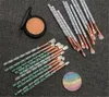 Op voorraad !! 2021 nieuwe make-up borstel set 10 stks / set oogborstel fundering poeder oogschaduw concealer marmeren meng make-up borstels hoge kwaliteit