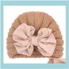 Beanie/Skl Hats, Scarves & Gloves Fashion Aessories Girls Boys Knot Ball Spring Autumn Kids Knitting Wool Hats Toddler Boutique Turban Elast