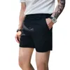 Été décontracté solide hommes Shorts hommes plage coton Slim Fit mâle Homm marque vêtements court Masculino 3XL-M 210714