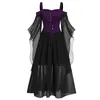 Casual Dresses Womne Dress Women Fjärilar kallstorlek Gotisk upp plus kostymhylsa Halloween spets axel203d