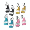 Stud Trendy Glitter Pink Blue Gold Black Repellent Spray Bottles Pendant Acrylic Earring For Women Rock Party Fashion Jewelry