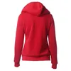 Hoodies Dames Zip Up Hoodie Rood Plus Size Kleding Casual Koreaanse Mode Sweatshirt Lente Oversized Sweatshirts JD371 210813