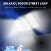 Lampione stradale solare Sensore di movimento per esterni 3 pannelli solari 360° regolabile IP65 Impermeabile 3 modalità 2835SMD Alta luminosità Area illuminata più ampia