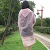 Thicken Disposable Adult Raincoats Outdoor Travel Hiking Windproof Raincoats Water Park Transparent Rainproof Raincoat BH6131 WLY