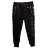 2021 بنطلون رجالي خريف / شتاء MMJ جمجمة بشريط سحاب رفيع للقدم رياضات غير رسمية ثخن MASTERMIND Sweatpants KZ672 G1217