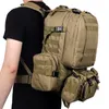 Zaino tattico da 50 litri, zaino militare da uomo, borsa sportiva 4 in 1Molle, borse da campeggio per zaino da arrampicata per escursionismo all'aperto 220216