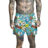 Pantaloncini da uomo Mens Beer Stampa digitale Summer Beach Holiday Abbigliamento Casual Abiti larghi per uomo