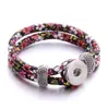 Bracelet de corde tissé de style ethnique coloré style ethnique ajustement 18mm bouton-pression bouton breloques bracelet bijoux pour femmes hommes