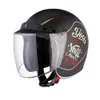 VCOROS Evrensel Düz 3 Yapış Motosiklet Kabarcık Visor Vintage Kask Scooter Retro Lens Kalkan Gözlük