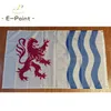 Bandeira de Nouvelle-Aquitânia França 3 * 5ft (90cm * 150cm) Bandeira de poliéster Banner Decoração Flying Home Garden Flag Festivo