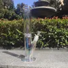 Nuovi tubi per l'acqua in vetro color metallo da 14 pollici con ciotola da 14 mm Downstem spesso inebriante bicchiere in vetro percolatore Bong Recycler Dab Rigs per fumare