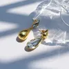 Statement Water Drop Metallic Dangle Earrings For Female High Grade AB Earring