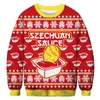 Herrhuvtröjor Herr Kvinnor Ugly Christmas Sweater 3D Rolig Clowntryckt Höstlovsfest Xmas Sweatshirt Pullover Tröjor Toppar