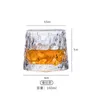 Transparent Crystal Carved Glass Cup Tumbler 360° Rotating Wine Glass For Household Whiskey Wine Vodka Bar Club Beer Wine Glass