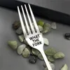 Silver Fork With Sweet Word Family and Friends Tableware Gift Festival Gift Home Kitchen Fork Dinnerware Accessories