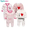 3/4/5pcs / set super doux coton bébé unisexe barboteuses salopette vêtements nouveau-nés à manches longues roupas de bebe infantis garçon vêtements ensemble 210309