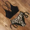 Bikini tie-dye Bikini a vita alta Bikini push-up con fascia elastica leopardata Costume da bagno sexy Biquini con cinturino regolabile Costumi da bagno Donna 210305