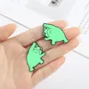 Groda Kawaii Emalj Broscher Pin för Kvinnor Mode Klänning Kappa Skjorta Demin Metall Rolig Brosch Pins Märken Promotion Present