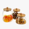 Storage Bottles & Jars Glass Airtight Containers For Food Kitchen Flour Container With Bamboo Wooden Lids