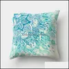 Case sängkläder levererar textilier trädgårdsfashion lyxig blomma utskrift persika hud hem inredning kuddepacka kasta kudde är 45 * 45cm drop deliv