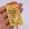 24k halsband mässing guldpläterad stor drake lejon märke hänge halsband utsökta hantverk fasta smycken gåva234z9934976