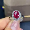 KJJEAXCMY edlen schmuck S925 sterling silber eingelegte natürliche rubin neue mädchen edle ring unterstützung test Chinesischen stil verkauf259n