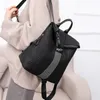 Ms Luxury Designer Women High capacity Leather Black Backpack Casual Quality School Backpacks For Girls Travel Bagpack 220224