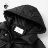 Fansilanen осень зима длинные черные пальто женщины 90% белая утка с капюшоном пуховая куртка перо ловкий свет Parka 210607