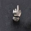 Charm 2pcs Middle finger Shape men earrings Summer style pierced Stainless Steel Jewelry Stud Earring for men EM01119105375