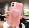 EKONEDA, funda con soporte para teléfono con corazón bonito para iPhone 11 Pro XS Max X XR SE 2020 6 6S 7 8 Plus, funda de lujo con soporte y purpurina