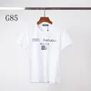 カメ DSQ ファントムメンズデザイナー Tシャツイタリアミラノファッションプリント Tシャツ夏黒白 Tシャツヒップホップストリート綿 100% トップスプラスサイズ 0629