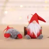 NewChristmas gnome ansiktslöst gitter Santa dockdekoration hängande ornament semesterdekorationer för hem nyår hängen11191