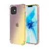 Coque de téléphone antichoc en TPU transparent bicolore dégradé pour iPhone 12 Mini 11 Pro Max XR XS MAX 8 Plus