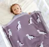 100x80 cm nuovo bambino neonato coperta cesto lavorato a maglia estate aria condizionata bambino biancheria da letto trapunta neonato super morbido swaddles avvolgere coperte design dinosauro