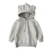 Spring Baby Boys Girls Hooded Long Sleeve Candy Soild Color Sweatshirt Fashion Children Clothes E0023 210610