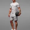 Koşu Giyim 2023 Yaz Erkek Set Spor Çabuk Kuruyan Spor Koşu Kıyafetleri Gündelik Giyim Erkek Takım Elbise Tshirt Spor Salonu Nefes Iki Parçalı